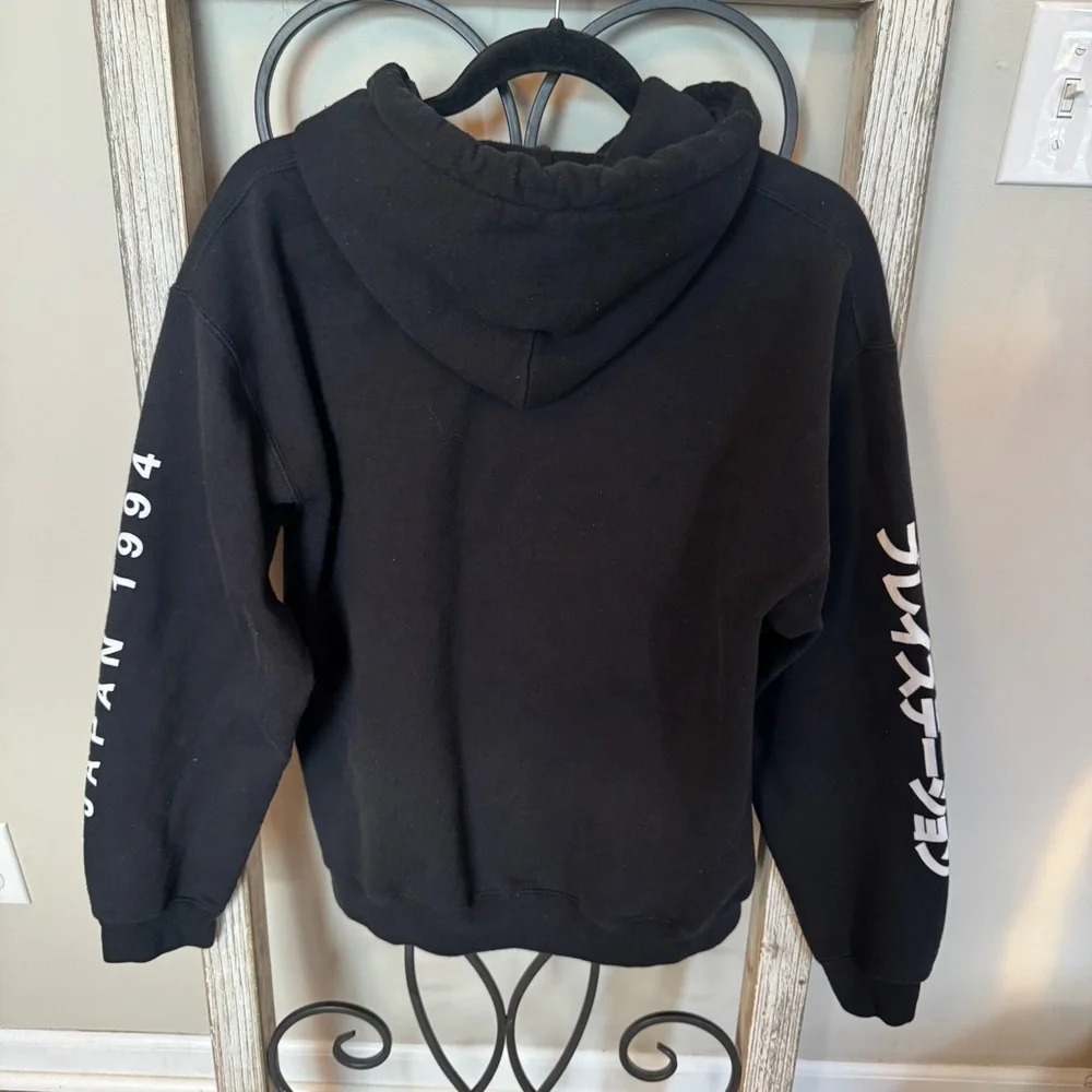 PlayStation‎ Hoodie Japan 1994 Logo Black Pullover Gamer Sweatshirt Men’s M